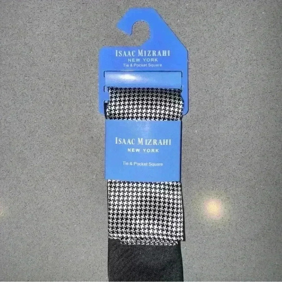 Isaac Mizrahi New York Tie & Pocket Square NWT - Picture 3 of 7